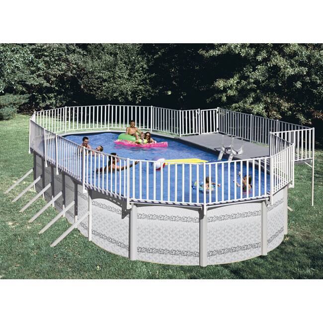 Above Ground Poolside Deck (For 18 x 33 Oval Pool)