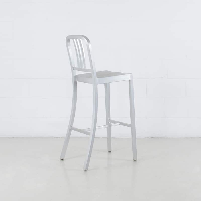 Army Modern Aluminum Slat Back Bar Stool (24-inch/ 29-inch)