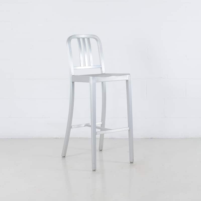 Army Modern Aluminum Slat Back Bar Stool (24-inch/ 29-inch)