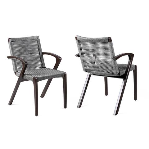 Brielle Outdoor Patio Rope Dining Chair - Set of 2