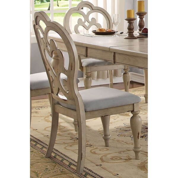Shop Dining Chair, Fabric & Antique White - Overstock - 30674298