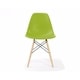 preview thumbnail 4 of 14, Mid-Century Modern Eiffel Style Kids Chair with Wood Legs Green