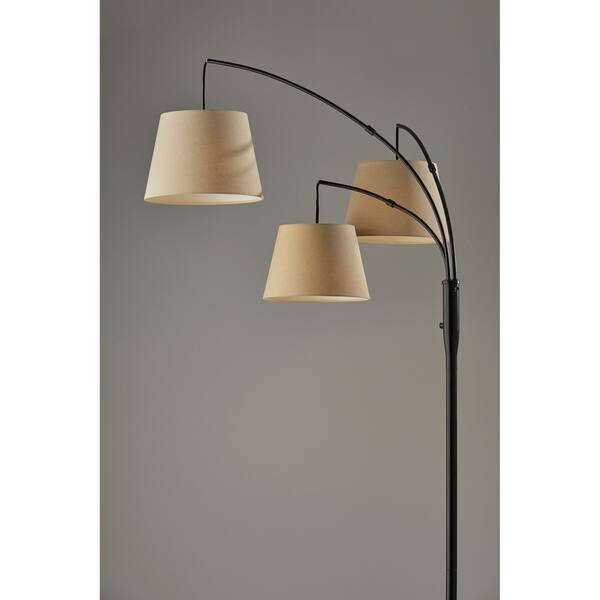 Adesso Antique Bronze 3 Arm Arc Floor Lamp On 30676292 Adesso Antique Bronze 3 Arm Arc Floor