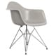 preview thumbnail 7 of 9, Porch & Den Old Weir Mid-Century Metal Eiffel Base/ Bucket Dining Chair Grey