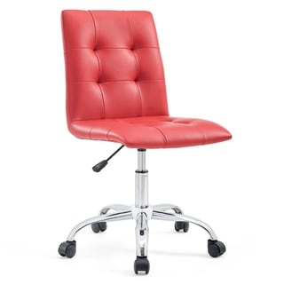 OverstockArmless Mid Back Office Chair Faux Leather Mid Back Managers Chair