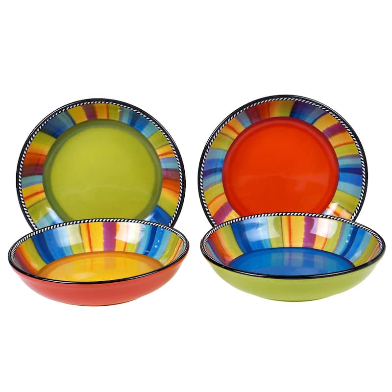 Certified International Sierra 9-inch Soup/Pasta Bowls (Set of 4)