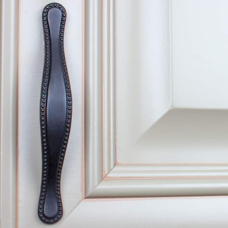 GlideRite 5-Pack 3 Inch Center Oil Rubbed Bronze Beaded Cabinet Pulls - Oil Rubbed Bronze