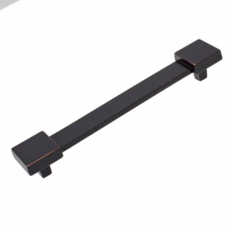 GlideRite 5-Pack 5 in. Center Square Edge Rubbed Bronze Cabinet Pulls - Oil Rubbed Bronze