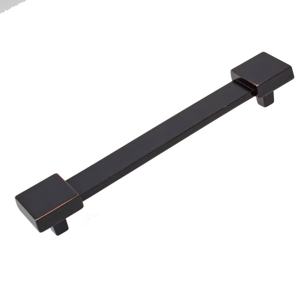 GlideRite 5-Pack 5 in. Center Square Edge Rubbed Bronze Cabinet Pulls - Oil Rubbed Bronze