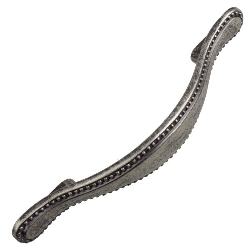 GlideRite 5-Pack 3 Inch Center Weathered Nickel Beaded Cabinet Pulls - Weathered Nickel