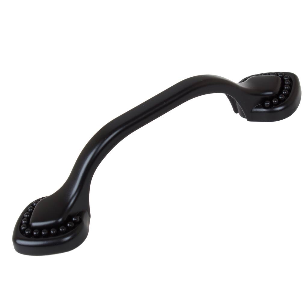 GlideRite 5-Pack 3 in. Center Beaded Spade Matte Black Cabinet Pulls - Matte Black