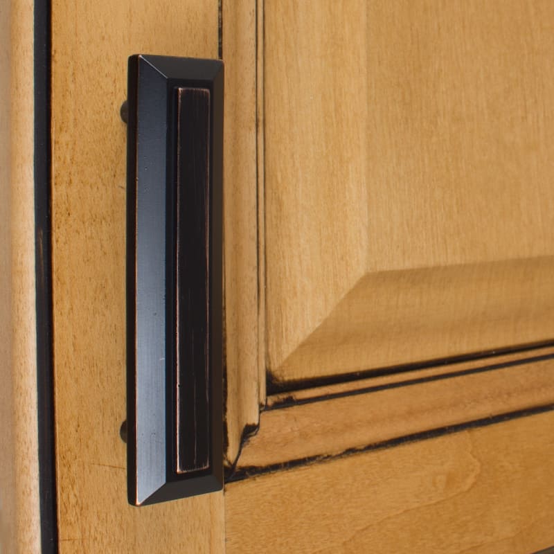 GlideRite 5-Pack 3 in. CC Classic Rubbed Bronze Grooved Rectangle Pull - Oil Rubbed Bronze