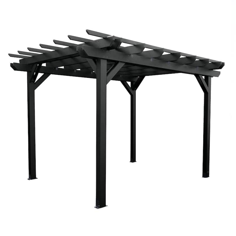 Highwood Bodhi 10 x 12 Recycled Plastic Pergola - Black