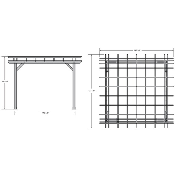 【廃盤】 Pergola ボウル 2個セット Bodhi Pergola (12 x 12) with 2 Weatherly 4ft Swings - The