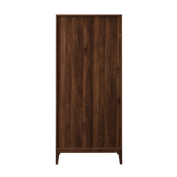 Shop Strick Bolton 68 Chevron Storage Cabinet Overstock 30681213 Dark Walnut