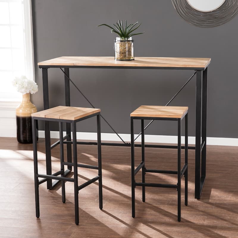 SEI Furniture Venmore Natural Acacia Wood Outdoor Pub Table