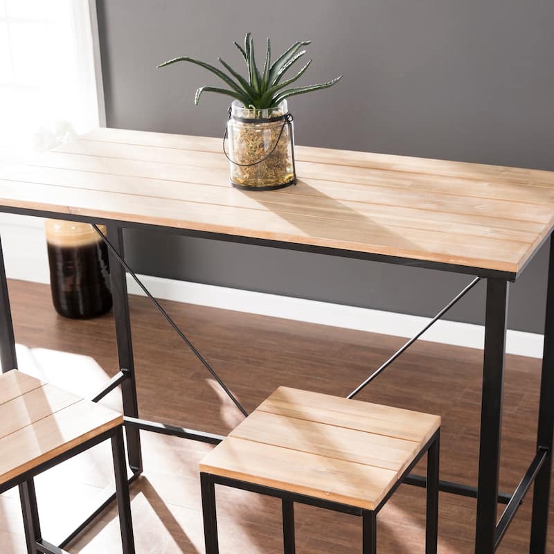 SEI Furniture Venmore Natural Acacia Wood Outdoor Pub Table