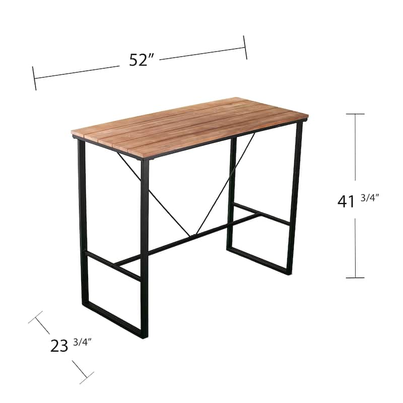 SEI Furniture Venmore Natural Acacia Wood Outdoor Pub Table