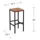 preview thumbnail 7 of 6, SEI Furniture 3-Piece Natural Acacia Wood Outdoor Patio Bar Height Dining Set with Table and Backless Stools