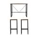 preview thumbnail 4 of 6, SEI Furniture 3-Piece Natural Acacia Wood Outdoor Patio Bar Height Dining Set with Table and Backless Stools