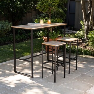 Indoor/Outdoor Space Saving Bar Set (Set of 3)
