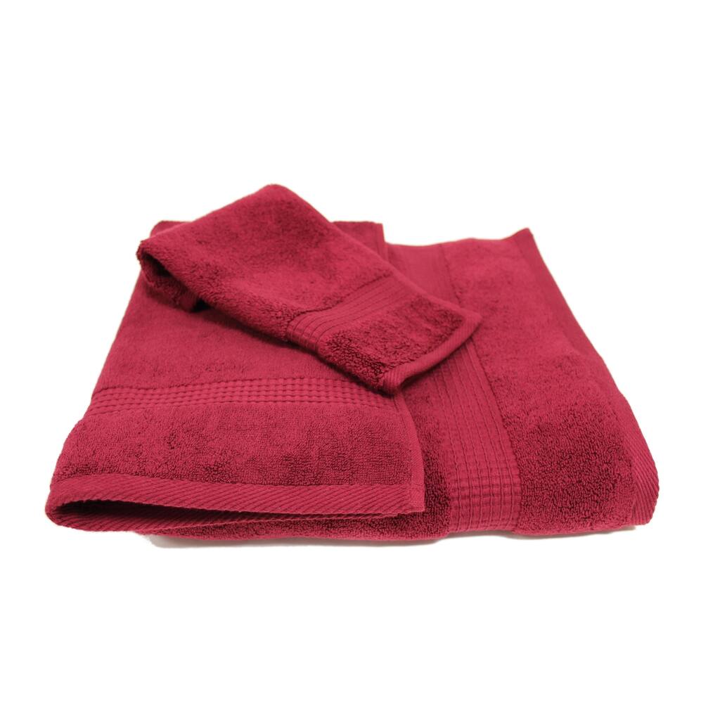 Olivia Quido Zero Twist 3-piece RED Towel Set