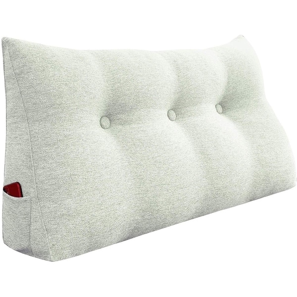 Shop Wowmax Bed Rest Wedge Bolster Reading Pillow Off White Daybed