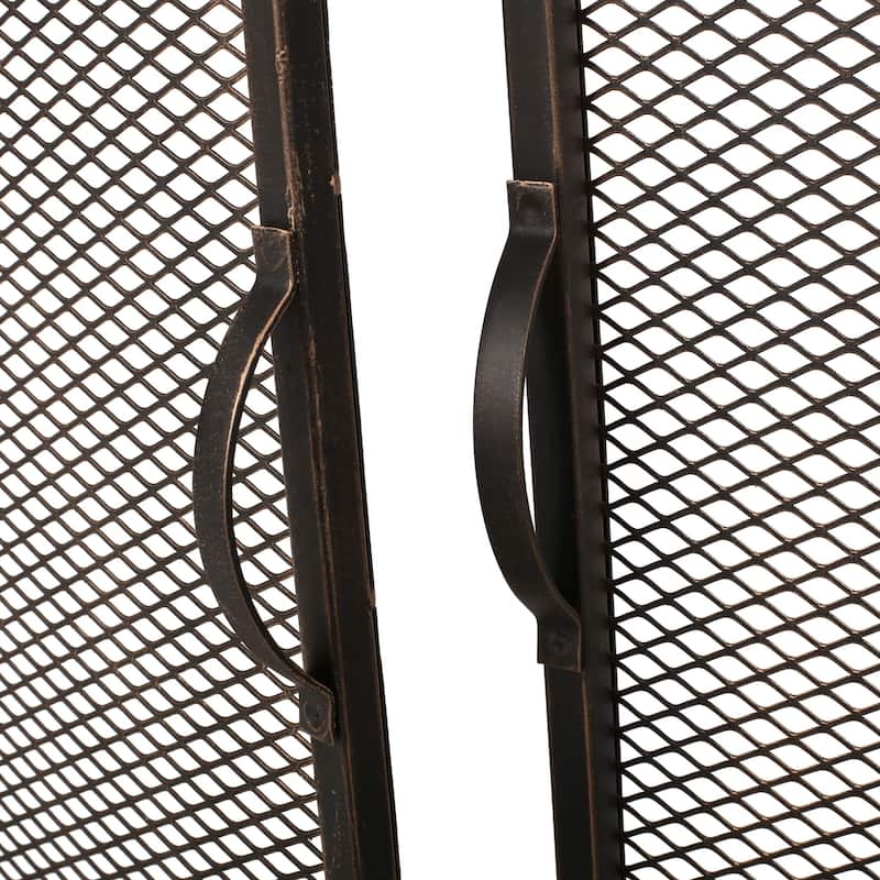 Cartwright Modern Iron Fireplace Screen by Christopher Knight Home - 30.50" H x 40.00" W and is 10.25" D