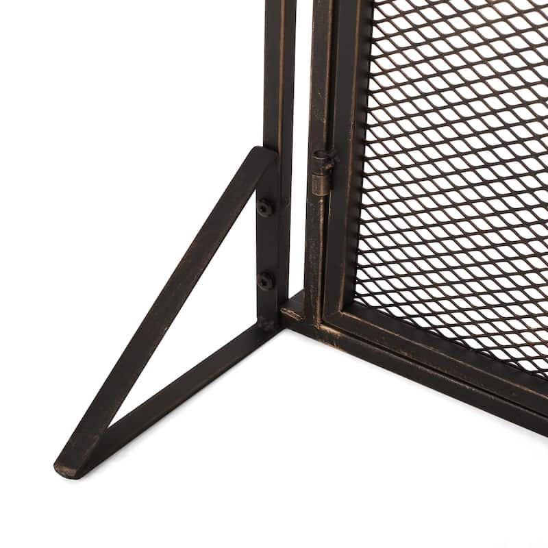 Cartwright Modern Iron Fireplace Screen by Christopher Knight Home - 30.50" H x 40.00" W and is 10.25" D
