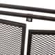 preview thumbnail 11 of 11, Cartwright Modern Iron Fireplace Screen by Christopher Knight Home - 30.50" H x 40.00" W and is 10.25" D
