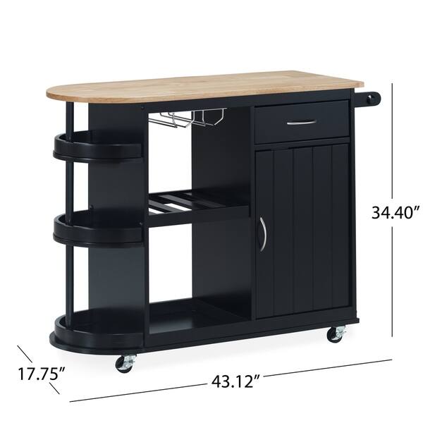 Shop Corby Kitchen Cart With Wheels By Christopher Knight Home