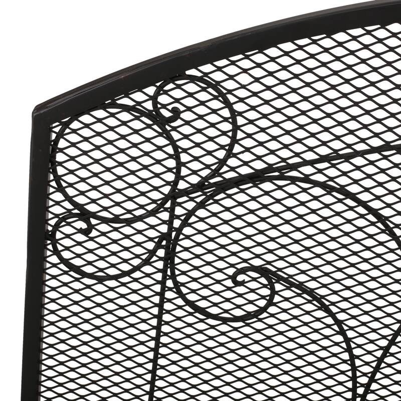 Burnell Contemporary Iron Fireplace Screen by Christopher Knight Home - 30.75" H x 36.00" W x 10.00" D