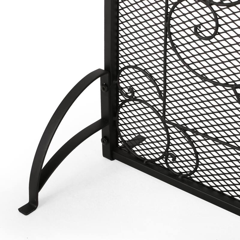 Burnell Contemporary Iron Fireplace Screen by Christopher Knight Home - 30.75" H x 36.00" W x 10.00" D
