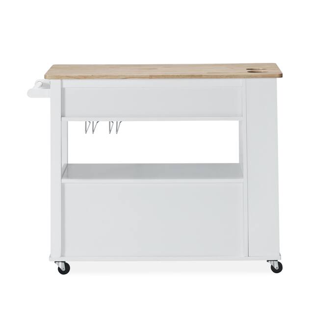 Cato Kitchen Cart with Wheels by Christopher Knight Home - 42.45" W x 17.75" D x 34.40" H