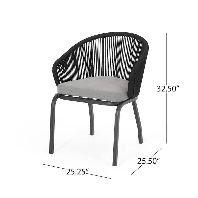 Skycrest Outdoor Modern 2 Seater Chat Set by Christopher Knight Home