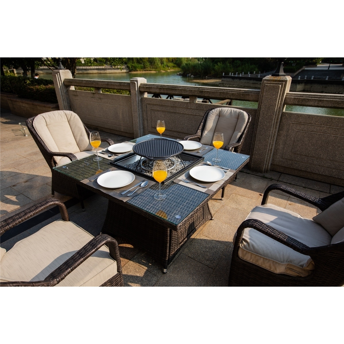 Outdoor Barbecue Table And Chair Campfire Party Outdoor Barbecue Table And Chair