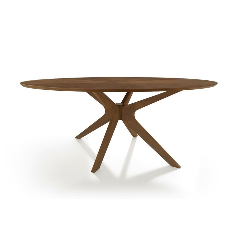 Overstock Modrest Prospect Modern Oval Walnut Dining Table