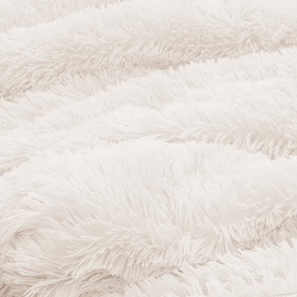 Eden WHITE Shaggy Long Pile Soft Faux Fur Fabric for Fursuit