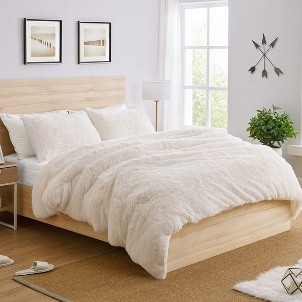 fluffy white comforter set full