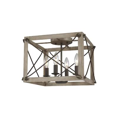 Sea Gull Thornwood 4-light LED Convertible Ceiling Flush Mount