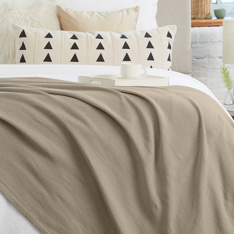 Luxurious Ringspun Cotton Lightweight Bed Blanket