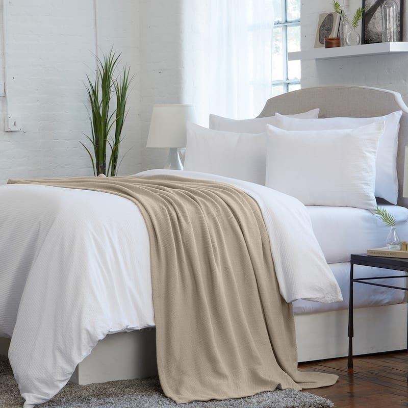 Luxurious Ringspun Cotton Lightweight Bed Blanket