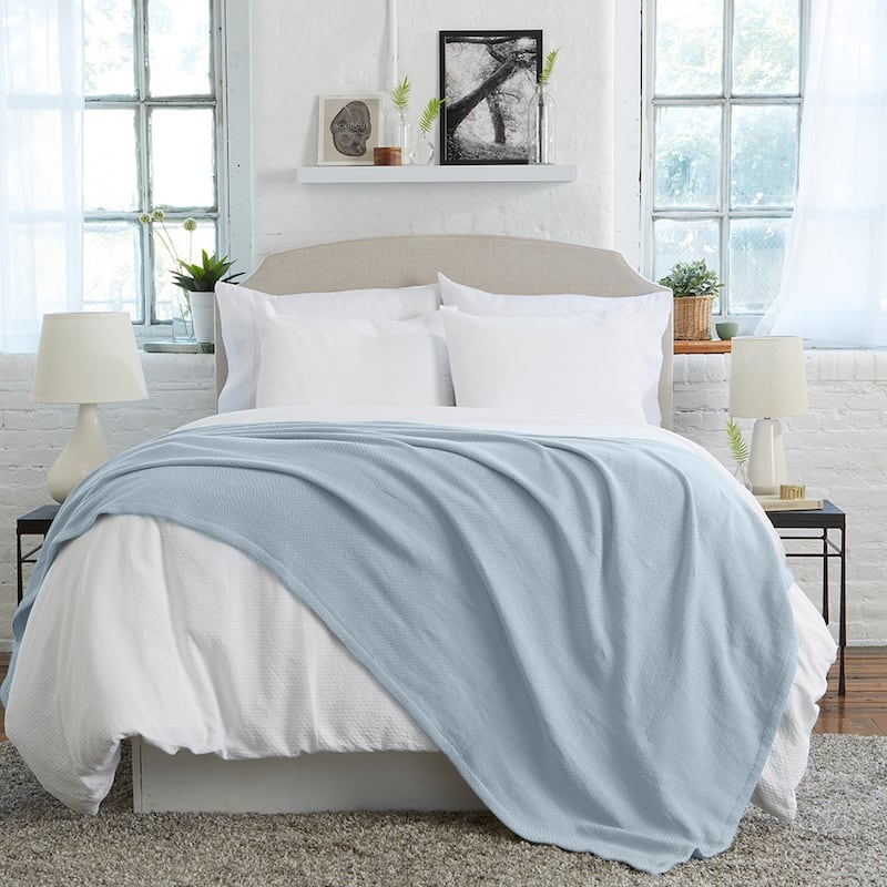 Luxurious Ringspun Cotton Lightweight Bed Blanket