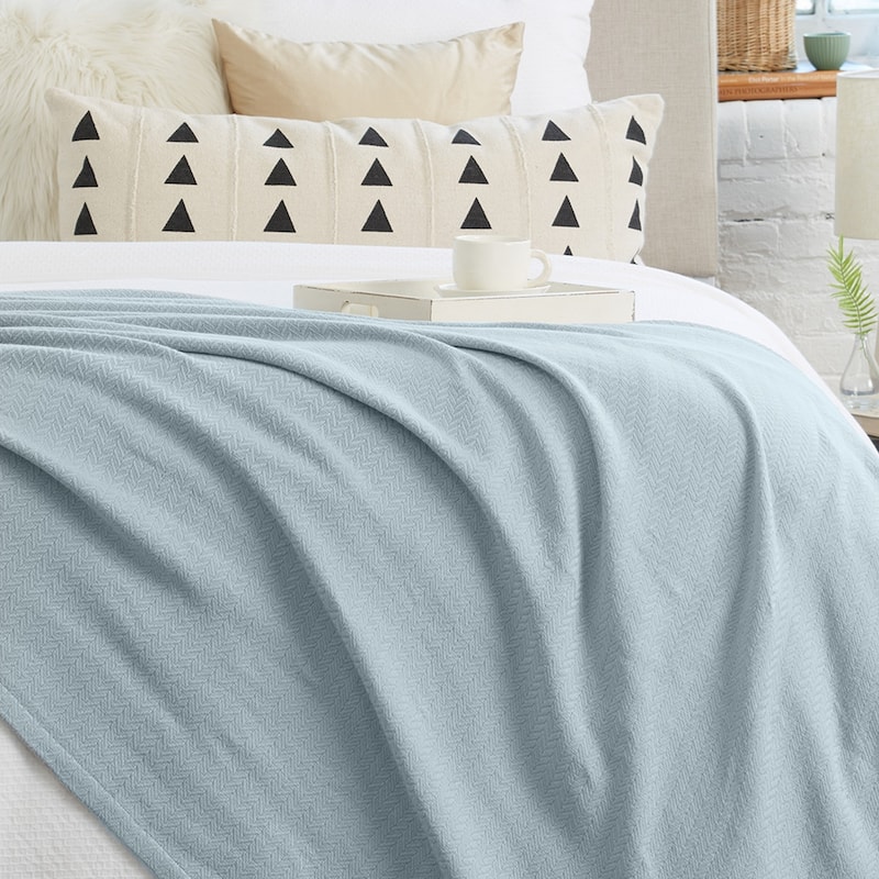 Luxurious Ringspun Cotton Lightweight Bed Blanket
