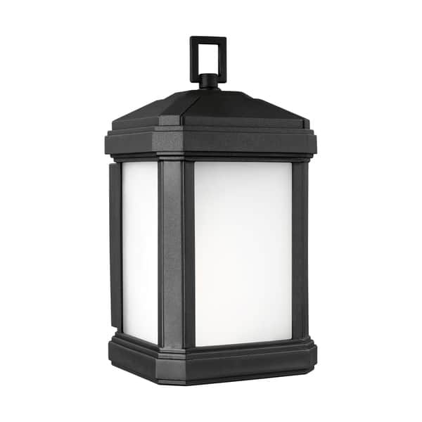 Sea Gull Gaelan Black Small 1 Light Outdoor Wall Lantern Overstock 30687405