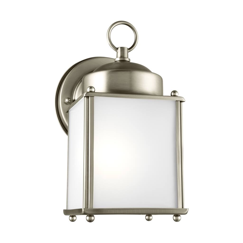 Sea Gull New Castle Antique Brushed Nickel 1-light Outdoor Wall Lantern