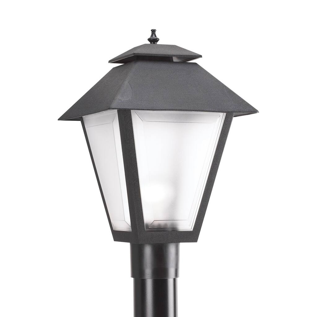 Sea Gull Black 1-light Outdoor Post Lantern