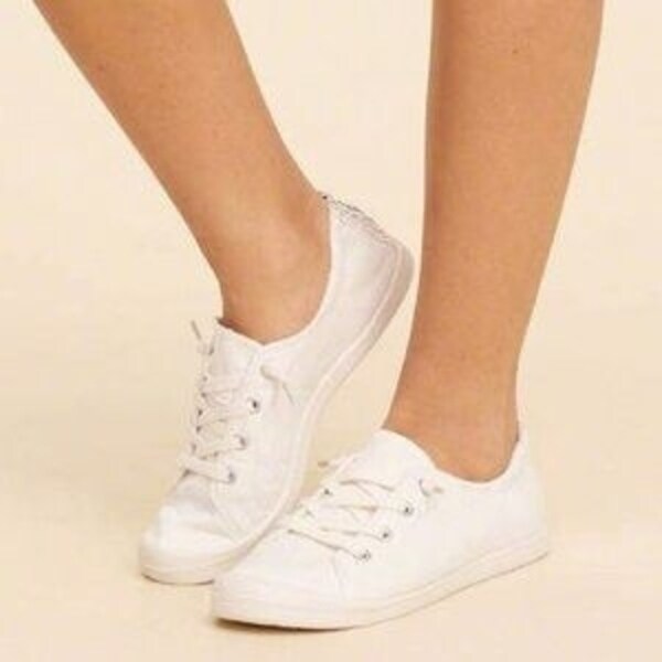 Shop Madden Girl White Canvas Sneakers 