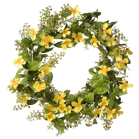 22" Cosmos Flowers Wreath