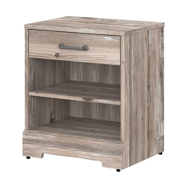 Shop Black Friday Deals On River Brook Nightstand From Kathy Ireland Home By Bush Furniture On Sale Overstock 30689284 Brown